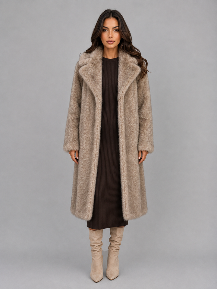 Women's Oversized Plush Faux Fur Long Coat