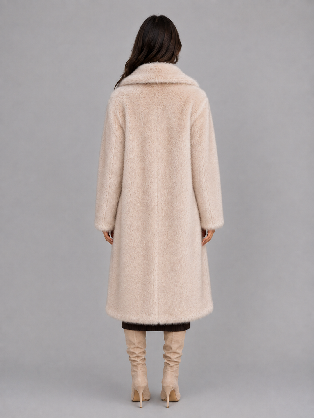 Women's Oversized Plush Faux Fur Long Coat