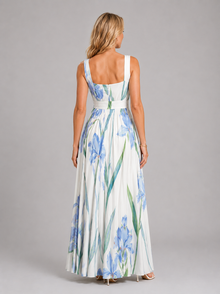 Women's Elegant Floral Maxi Dress with Flattering A-Line Fit