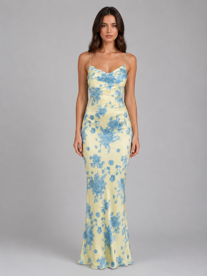 Women's Elegant Floral Maxi Dress