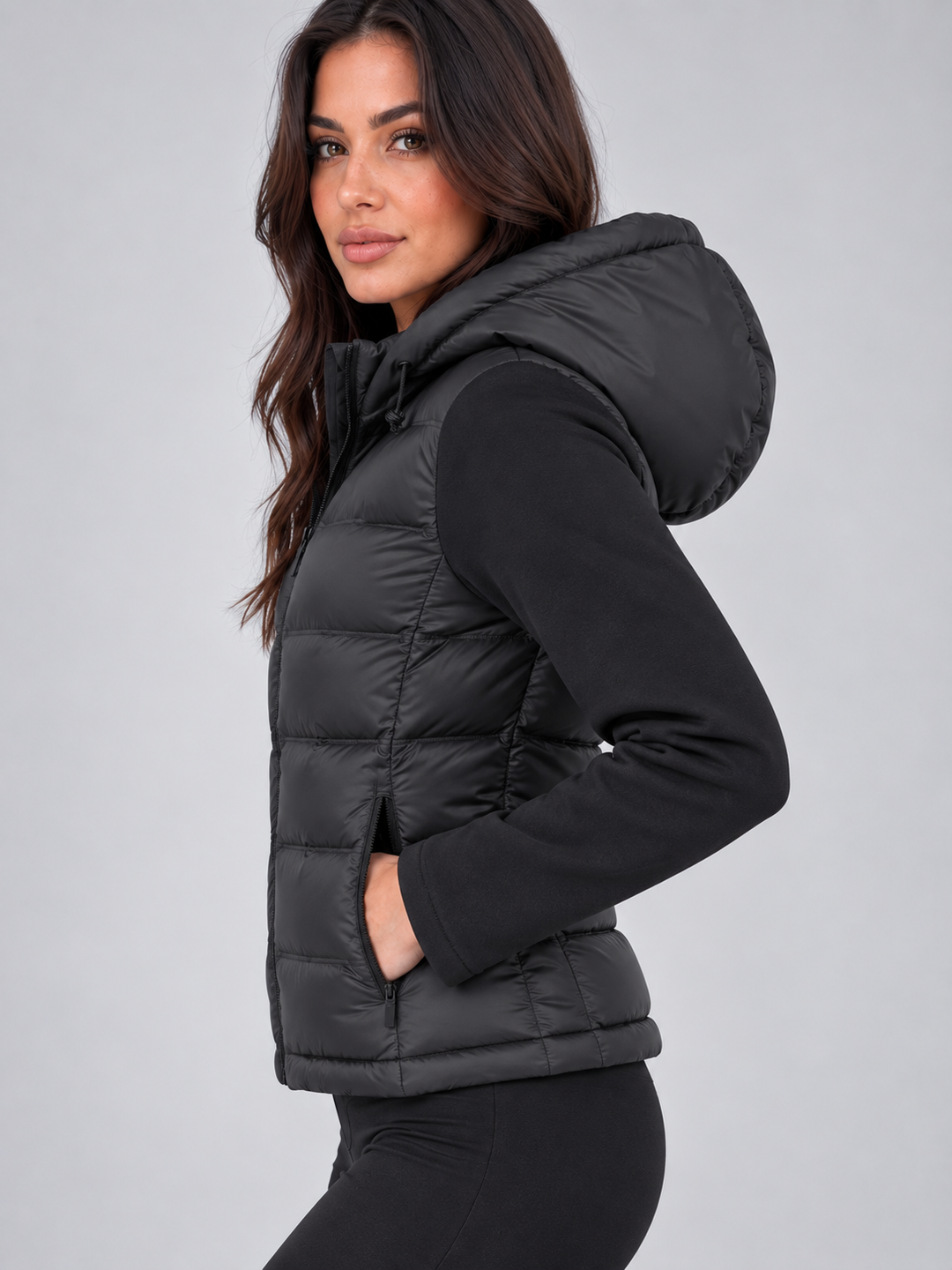Women's Casual Quilted Hooded Puffer Jacket