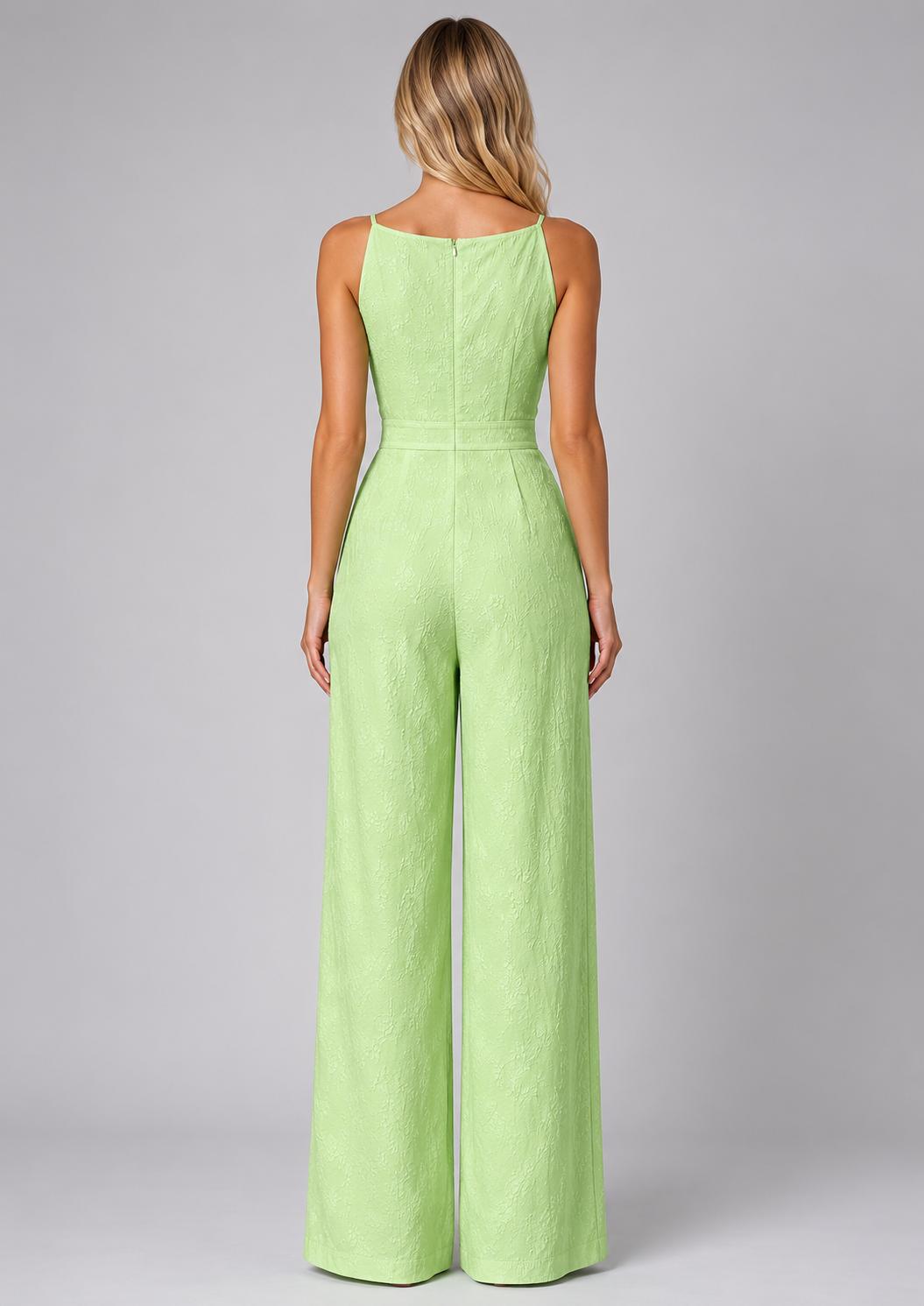 Women's Elegant Jacquard Wide Leg Jumpsuit