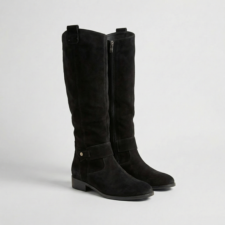 Women's Elegant Suede Look Knee-High Slouch Boots
