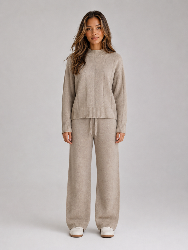 Women's Casual Knitted Relaxed Fit Lounge Set