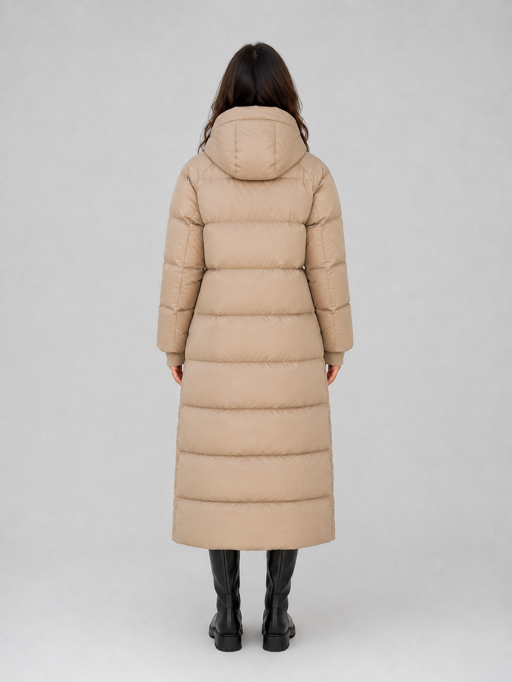 Women's Casual Hooded Padded Long Puffer Coat