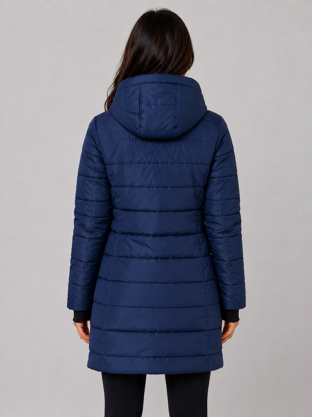 Women's Casual Quilted Hooded Long Puffer Coat