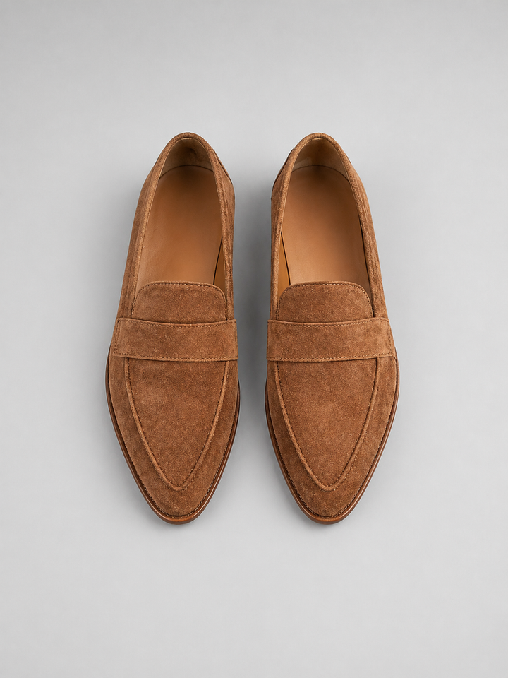 Women's Stylish Suede Pointed Toe Comfort Loafers