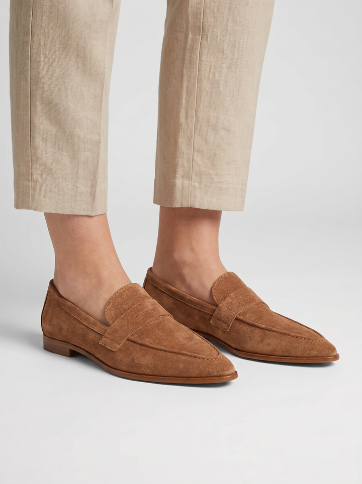 Women's Stylish Suede Pointed Toe Comfort Loafers