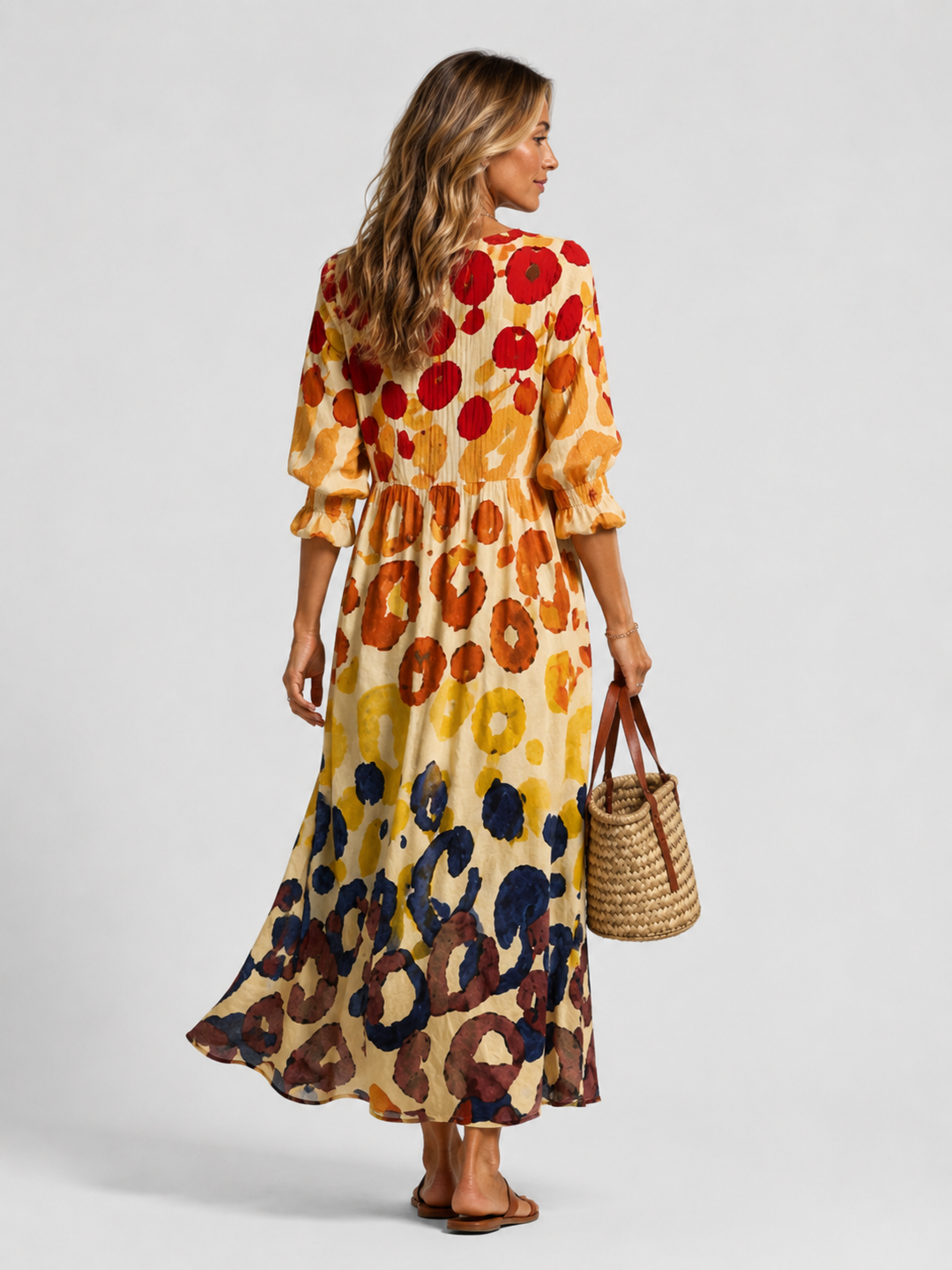 Women's Casual Printed Cotton Shirt Dress with Relaxed Fit
