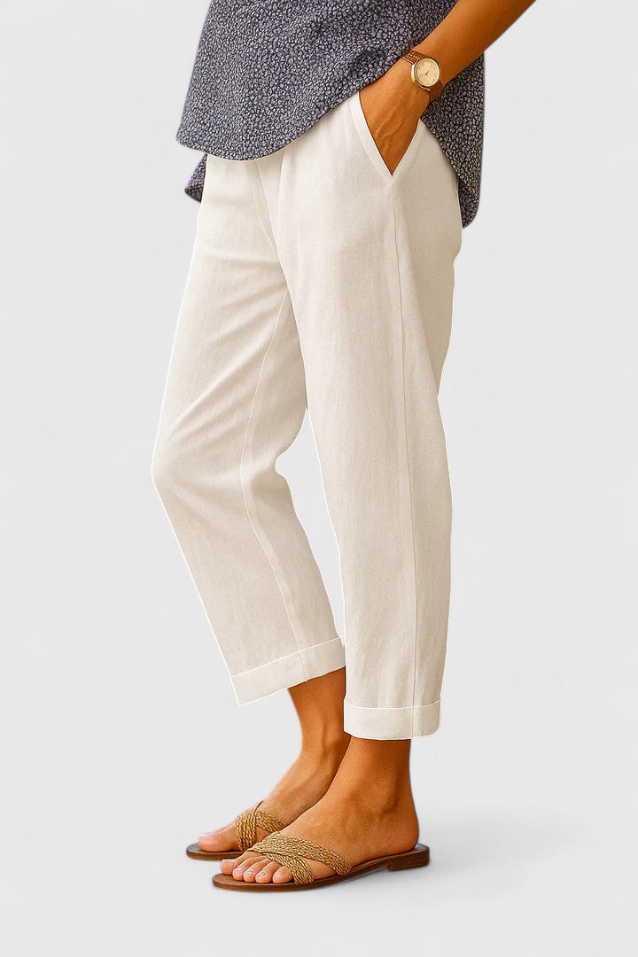 Women's Casual Lightweight Cotton Summer Trousers