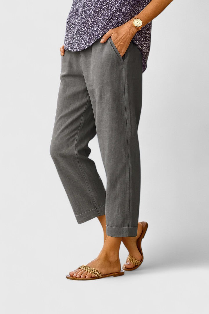 Women's Casual Lightweight Cotton Summer Trousers
