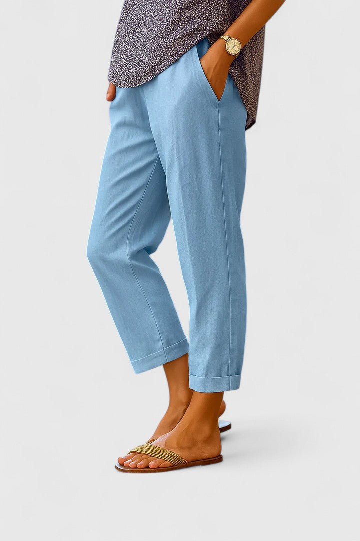 Women's Casual Lightweight Cotton Summer Trousers