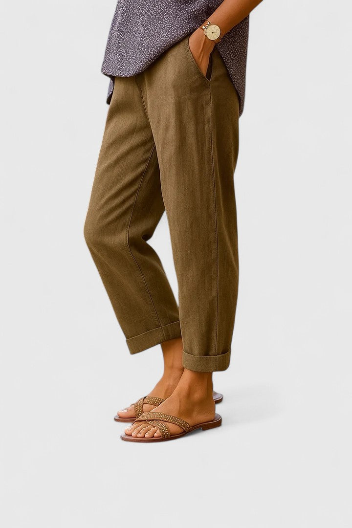 Women's Casual Lightweight Cotton Summer Trousers
