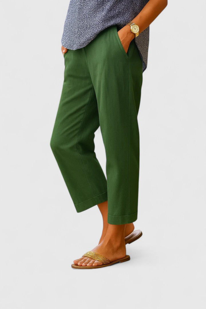 Women's Casual Lightweight Cotton Summer Trousers