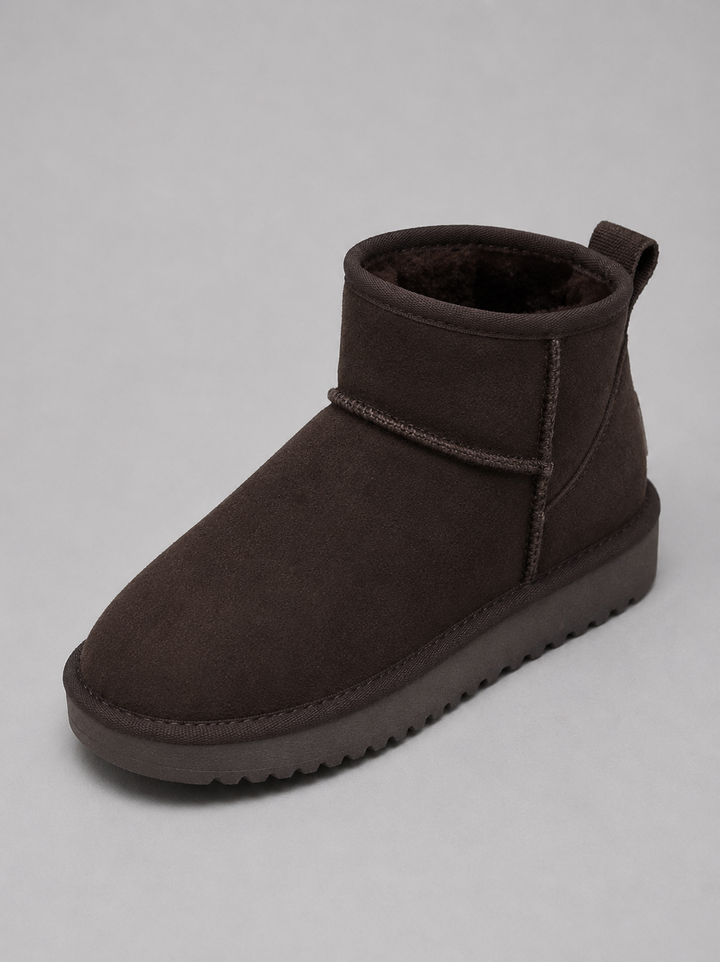 Women's Casual Suede Shearling Lined Ankle Boots