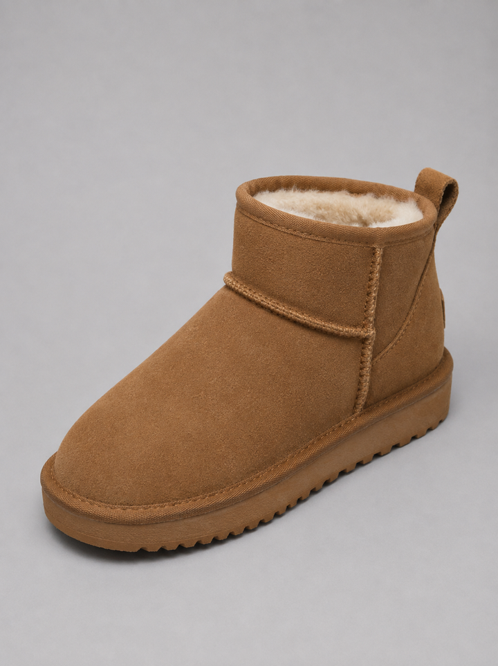 Women's Casual Suede Shearling Lined Ankle Boots