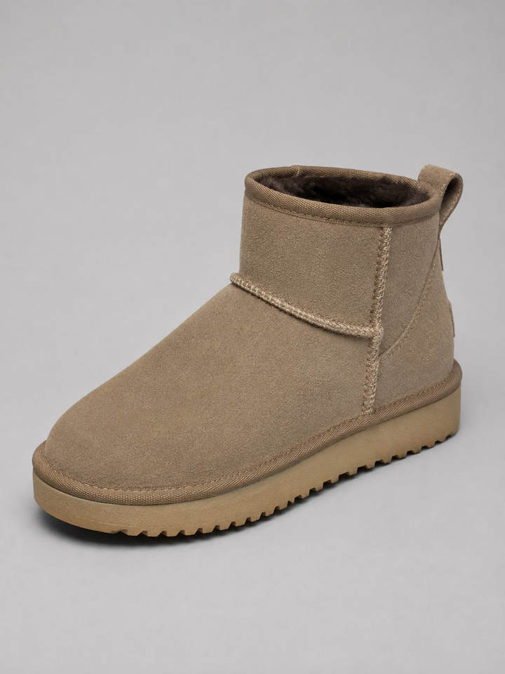 Women's Casual Suede Shearling Lined Ankle Boots