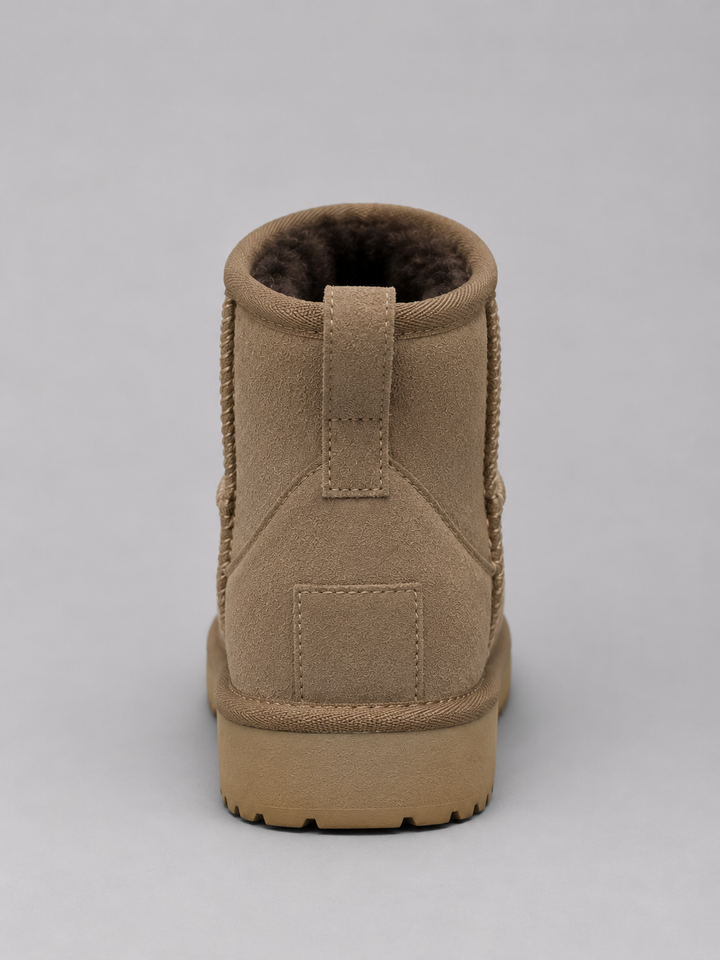 Women's Casual Suede Shearling Lined Ankle Boots