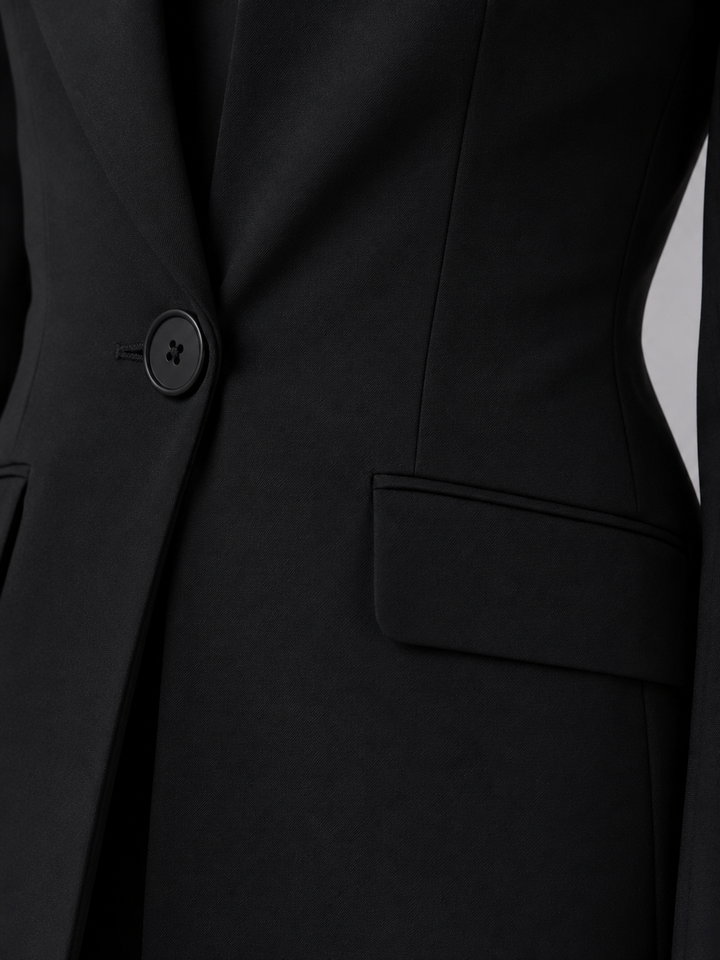 Women's Tailored Wool Blend Blazer and Trouser Suit Set