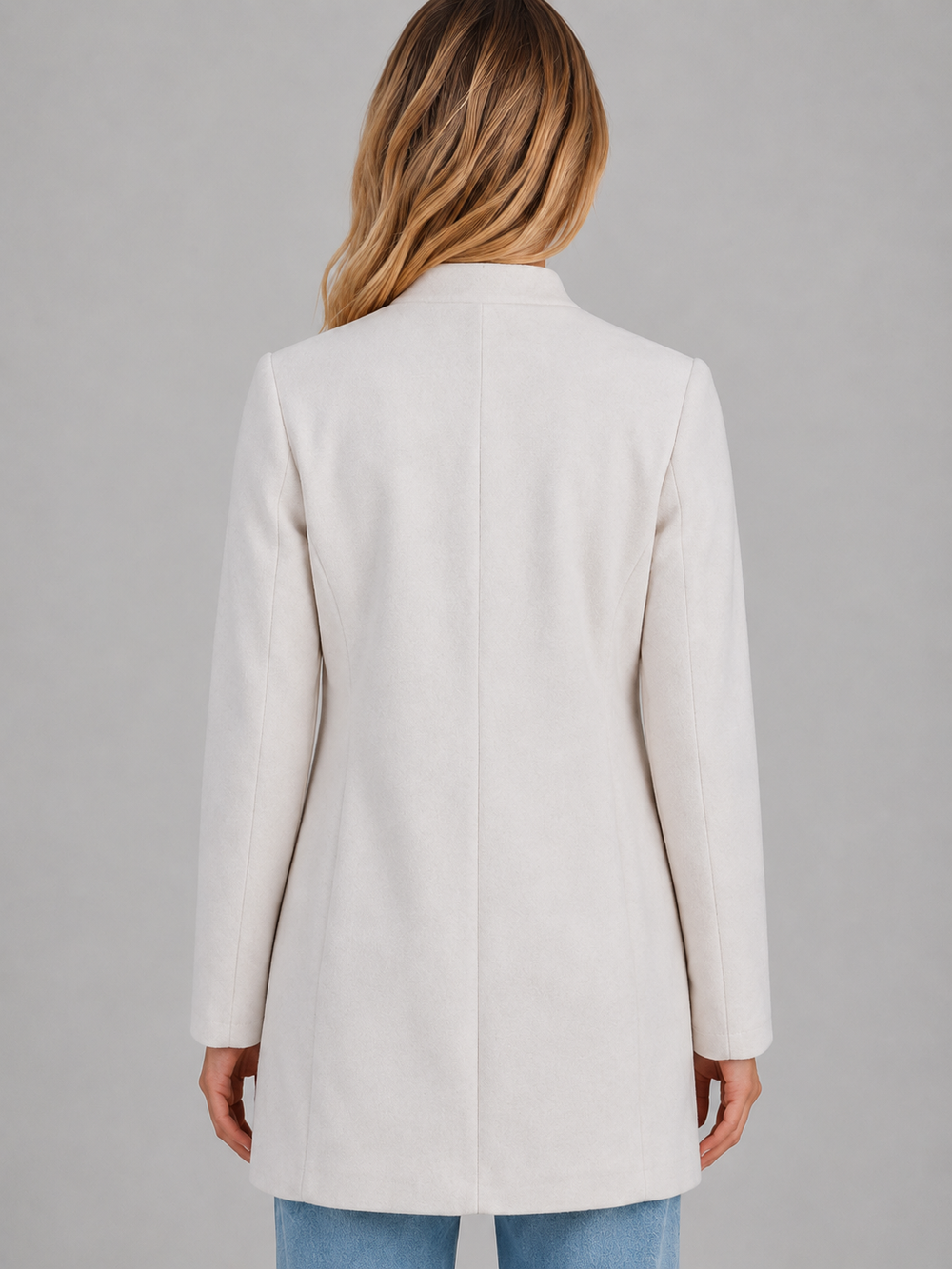 Women's Tailored Wool Blend Button Front Longline Coat