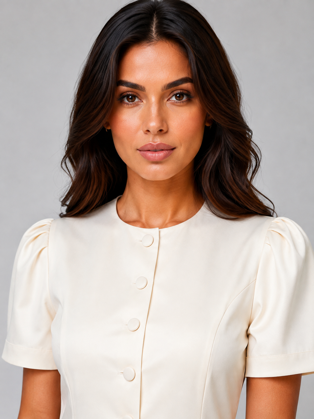 Women's Tailored Short Sleeve Blazer and Wide Leg Trouser Set
