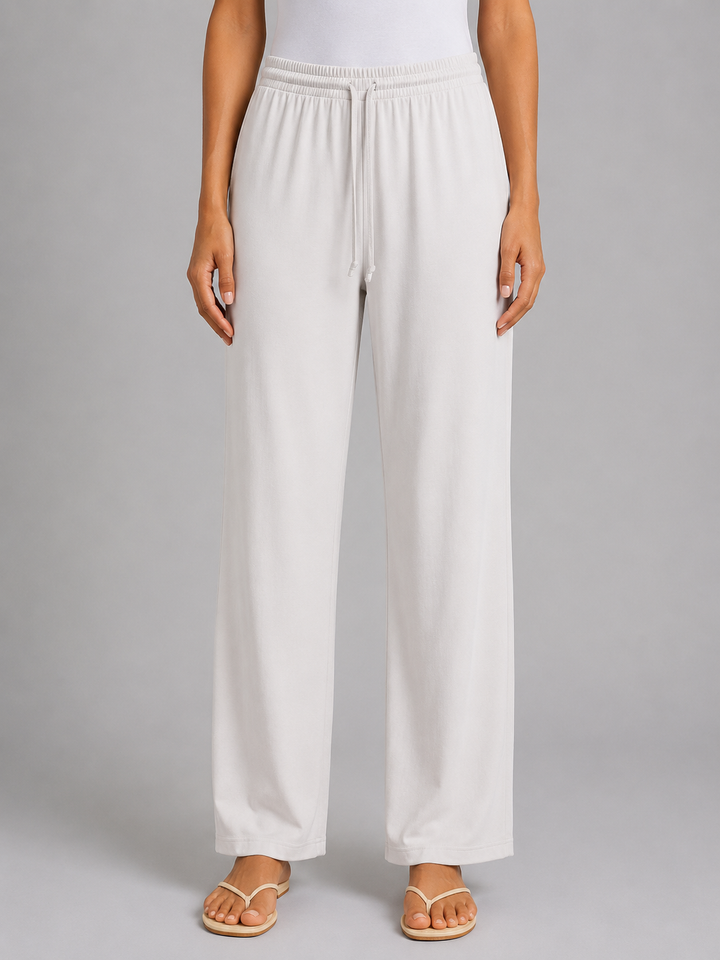 Women's Casual Relaxed Drawstring Wide Leg Trousers