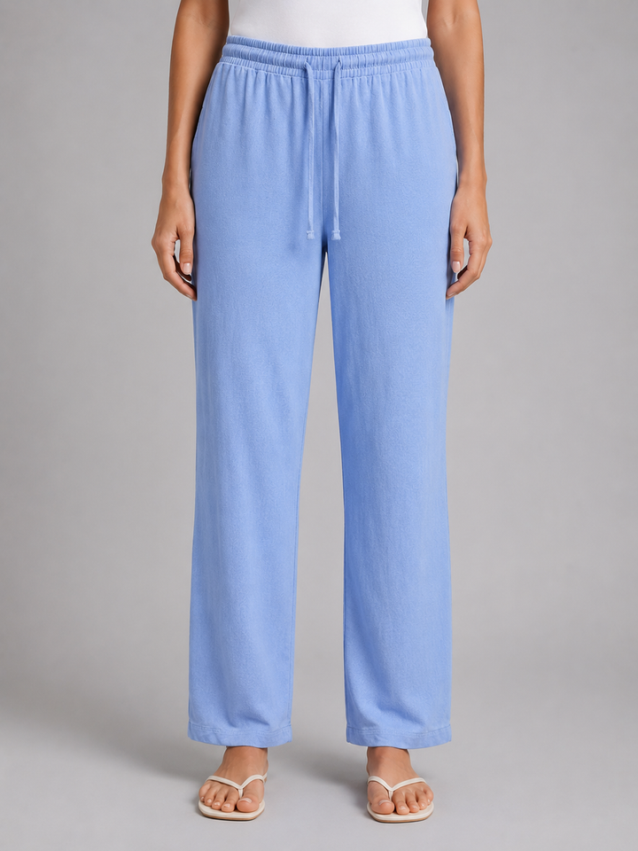 Women's Casual Relaxed Drawstring Wide Leg Trousers
