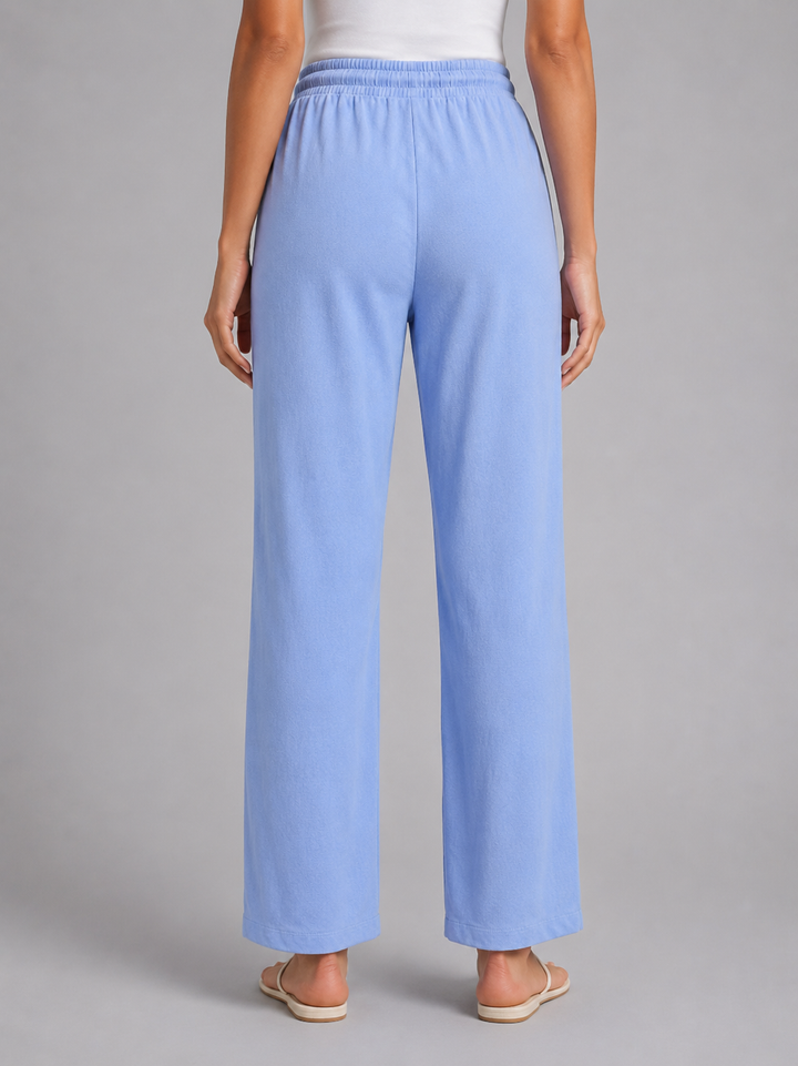 Women's Casual Relaxed Drawstring Wide Leg Trousers