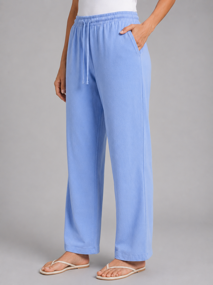 Women's Casual Relaxed Drawstring Wide Leg Trousers