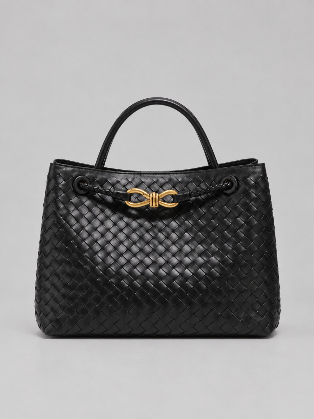 Women's Chic Woven Vegan Leather Tote Handbag