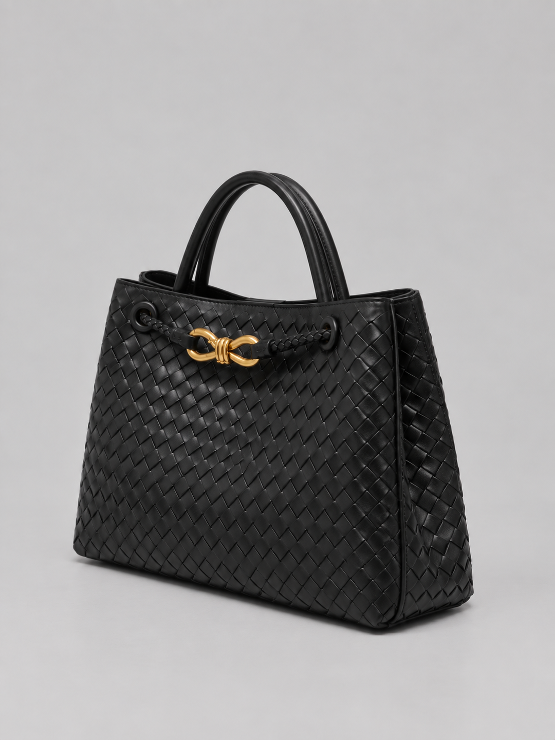 Women's Chic Woven Vegan Leather Tote Handbag