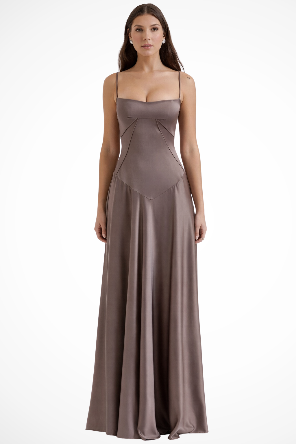 Womens Maxi Dress Corset Strap Evening Wedding Guest