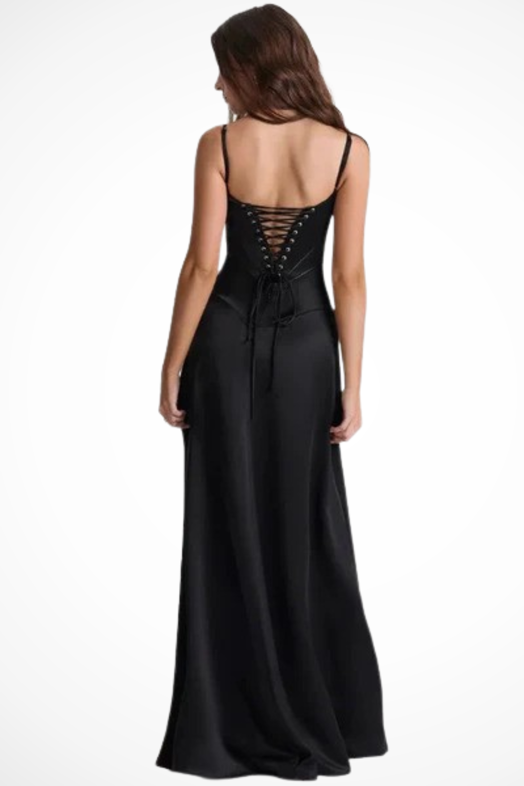 Womens Maxi Dress Corset Strap Evening Wedding Guest