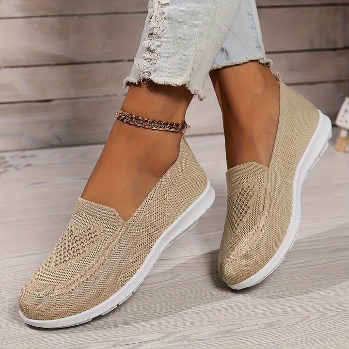 Womens Low-Top Slip-On Sneakers Textured Design