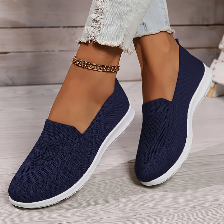 Womens Low-Top Slip-On Sneakers Textured Design