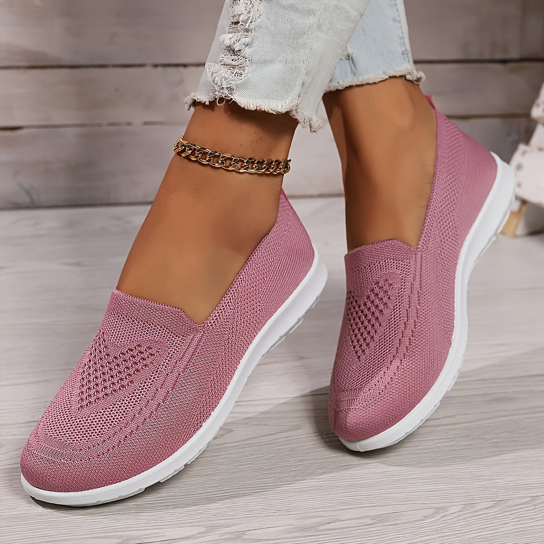 Womens Low-Top Slip-On Sneakers Textured Design