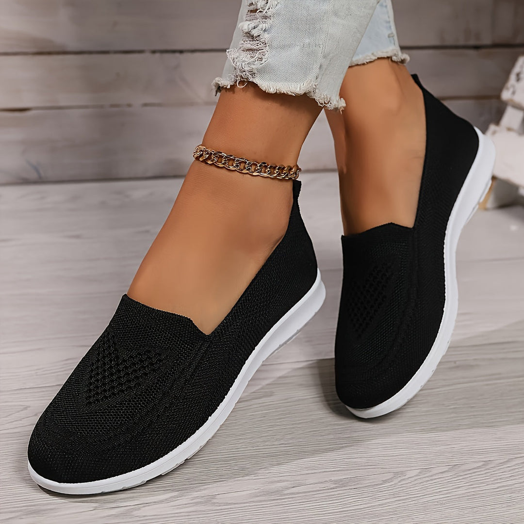 Womens Low-Top Slip-On Sneakers Textured Design