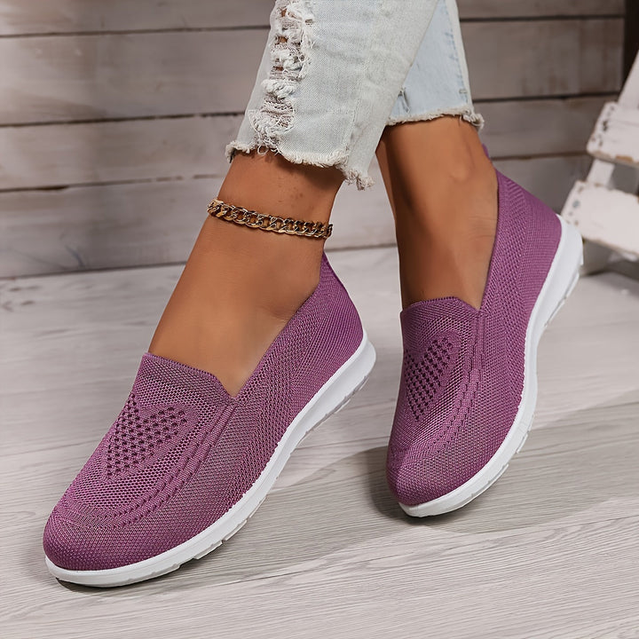 Womens Low-Top Slip-On Sneakers Textured Design
