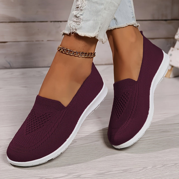 Womens Low-Top Slip-On Sneakers Textured Design