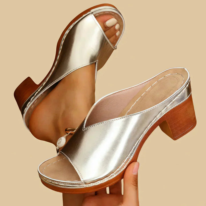 Womens Orthopedic Sandals Block Heel Open Toe - Clovrio