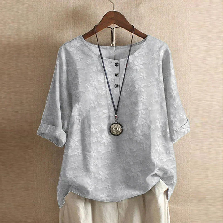 Womens Blouse Lightweight Printed Loose Fit Tunic