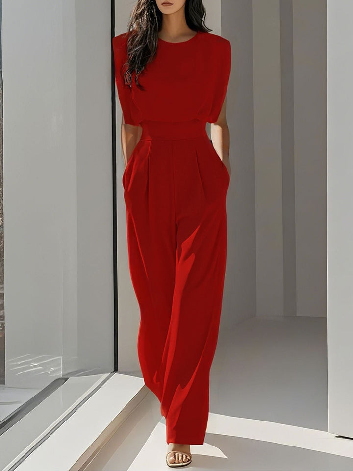 Womens Sleeveless Jumpsuit Wide Leg Elegant Fit
