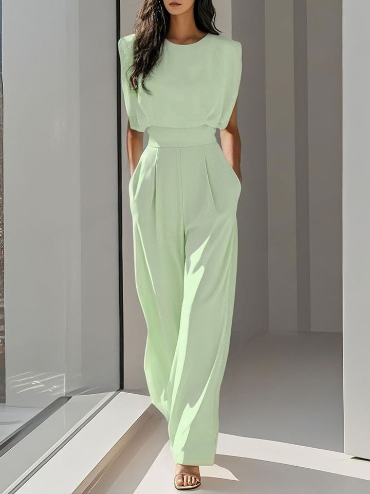 Womens Sleeveless Jumpsuit Wide Leg Elegant Fit