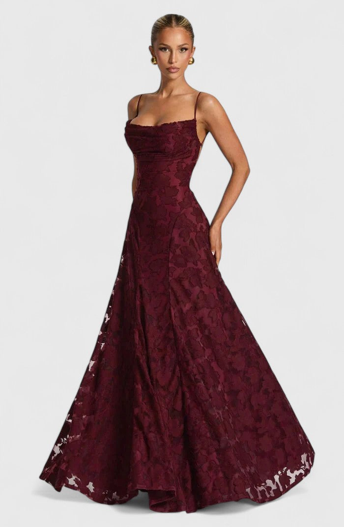 Womens Maxi Dress Textured Fabric Strappy Back