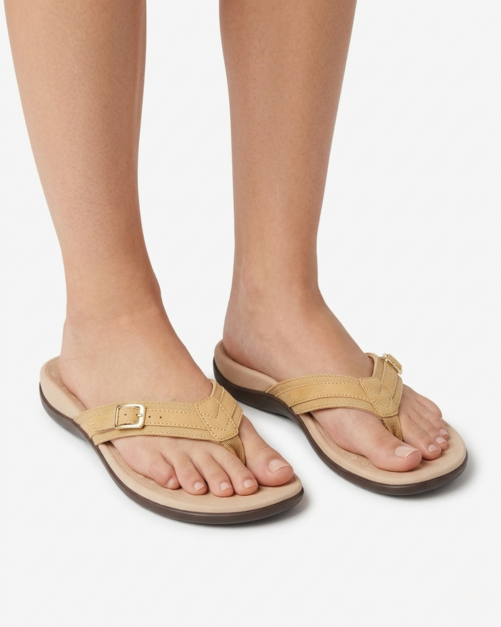 Womens Thong Sandals with Buckle Casual Summer Flip Flops