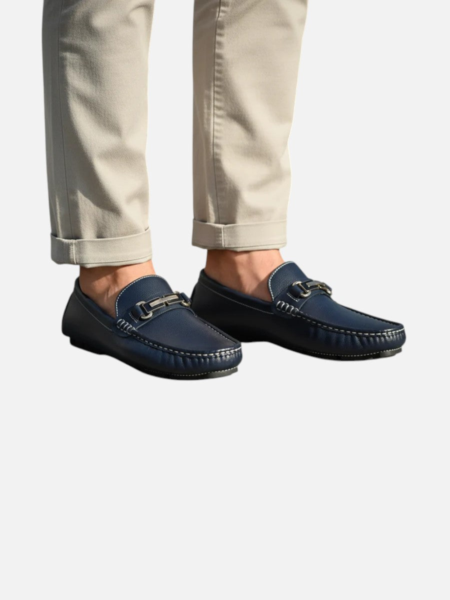 Men's Classic Leather Cushioned Slip-On Loafers