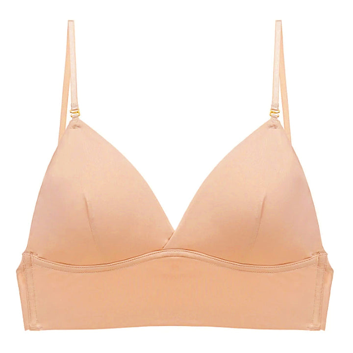 Womens Seamless Bra Longline Fit Low Back Straps