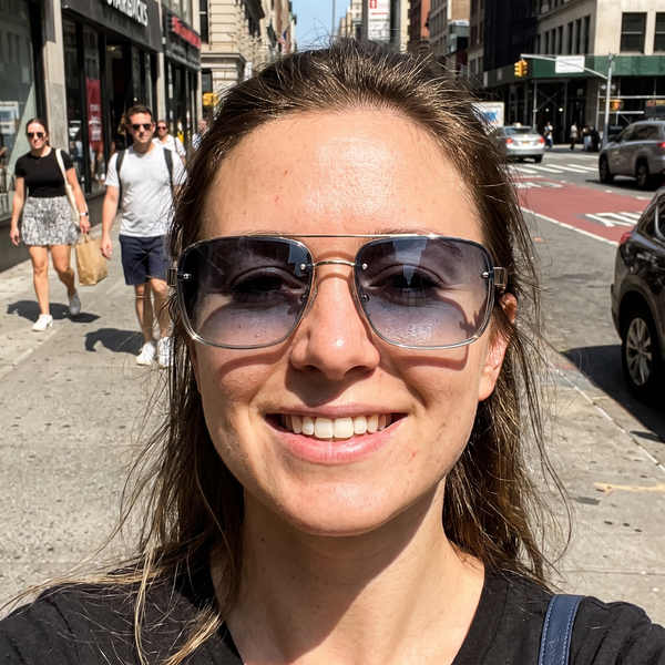 Gold-frame aviator sunglasses with gradient lens