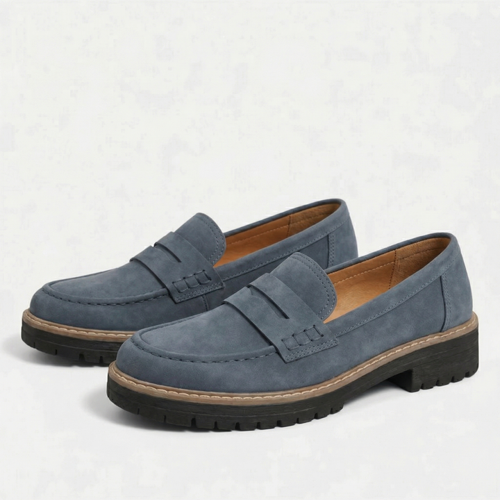 Women's Classic Leather Look Comfort Loafers