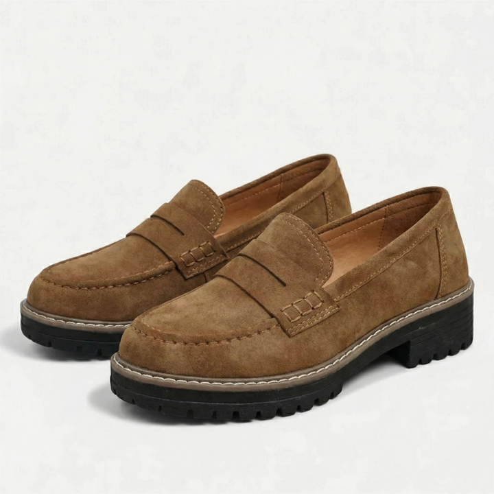 Women's Classic Leather Look Comfort Loafers